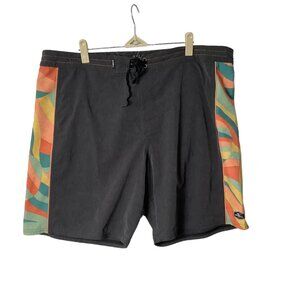 O'Neill Hyperfreak Groovy Board Shorts Swim Men Size 38 Front Tie Stretch